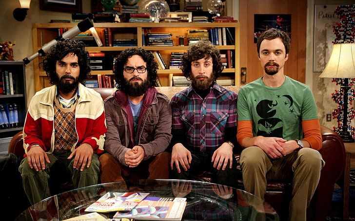 Sheldon Leonard Howard Raj with beards